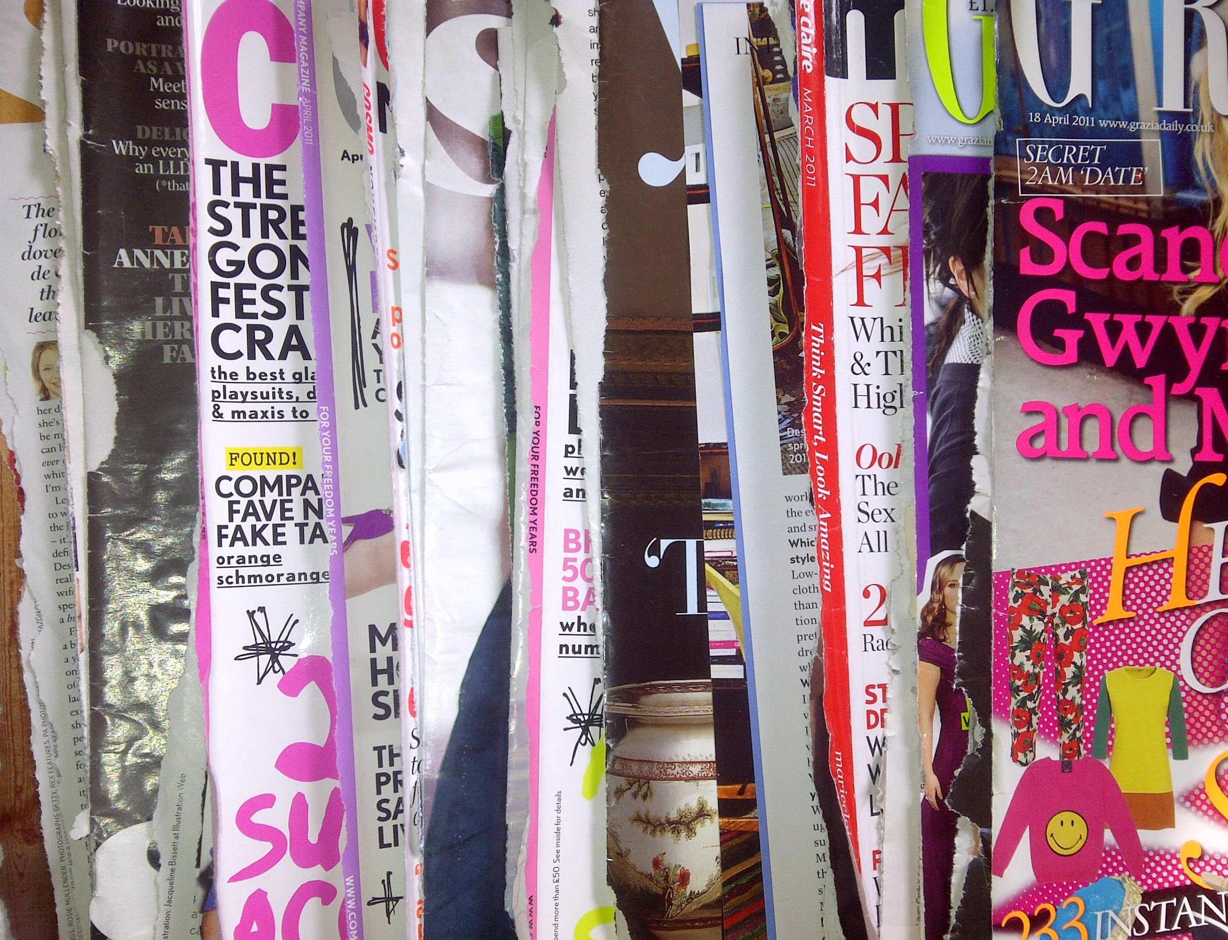 Fashion Magazine Covers Collage
