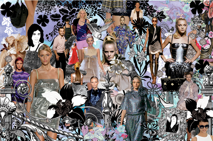 Fashion Magazine Covers Collage