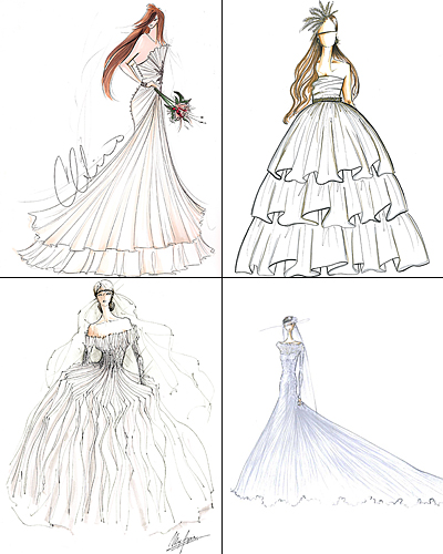 Fashion Sketches Wedding Dresses