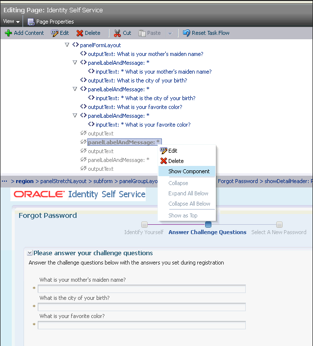 Forgot Password Page