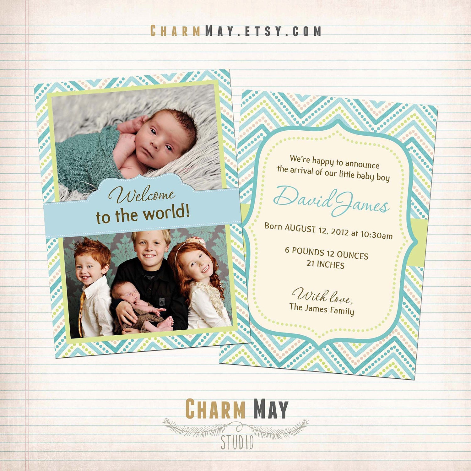 Free Birth Announcement Templates Psd