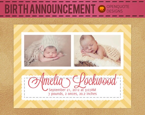 Free Birth Announcement Templates Psd