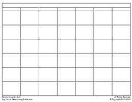 Free Blank Calendars To Print