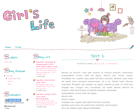 Free Blogger Templates Cute