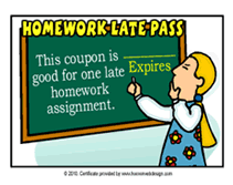 Free Homework Pass Template