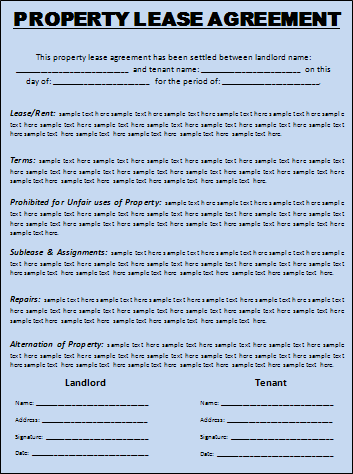 Free Lease Agreement Template