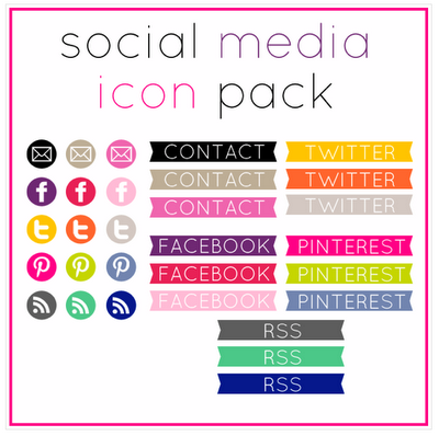 Free Social Media Buttons For Blogger