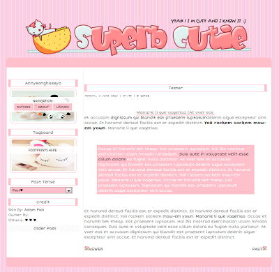 Freebies Blogskin Comel
