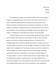 Freezing Point Depression Lab Report