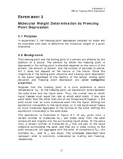 Freezing Point Depression Lab Report