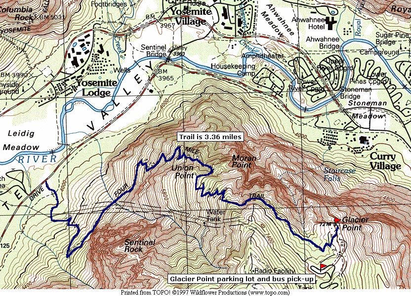 Glacier National Park Map Topo