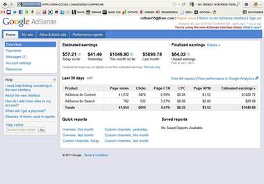 Google Adsense Earnings Not Showing