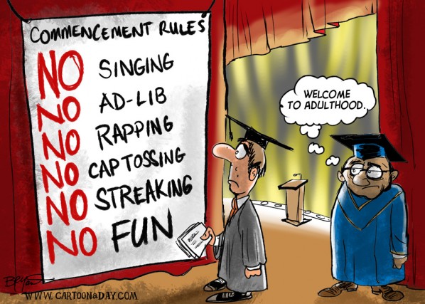 Graduation Cap And Gown Cartoon