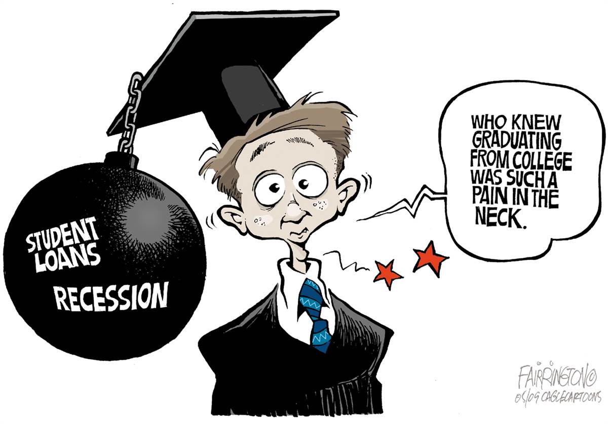 Graduation Cap And Gown Cartoon