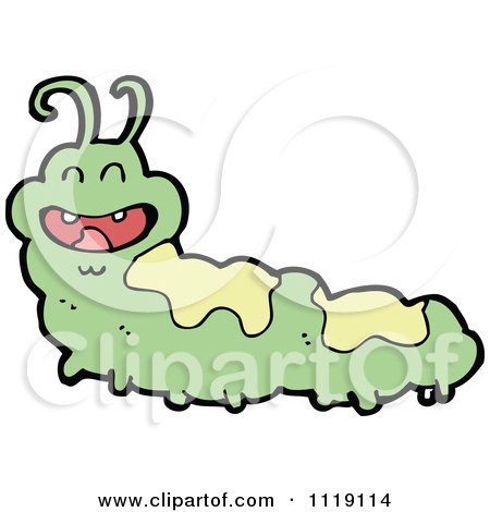 Green Caterpillar Cartoon