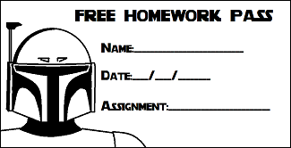 Homework Pass Template Pdf