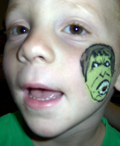 Incredible Hulk Face Paint