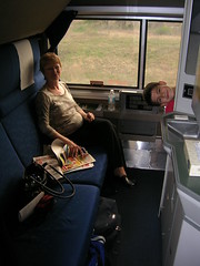 Inside Amtrak Train Cabin