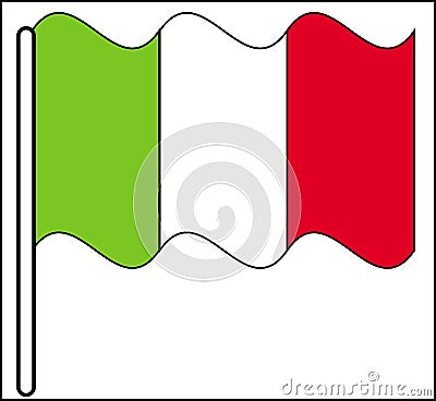 Italian Flag Waving