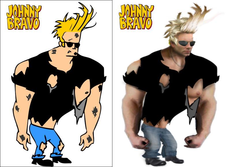 Johnny Bravo Face Wallpaper