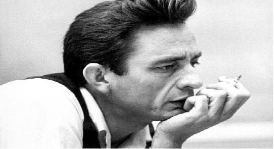 Johnny Cash Finger White Background
