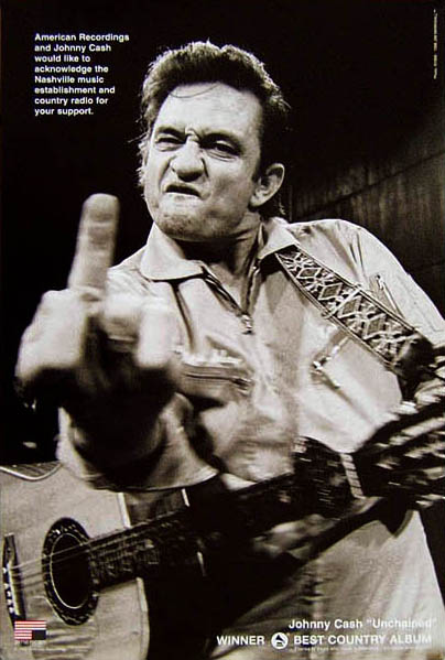 Johnny Cash Middle Finger Drawing