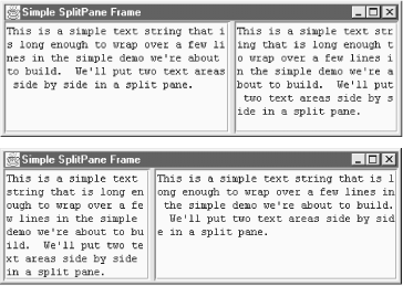 Jsplitpane Onetouchexpandable