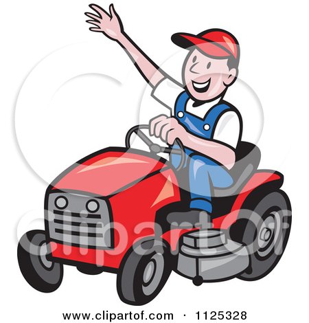 Lawn Mowing Cartoon