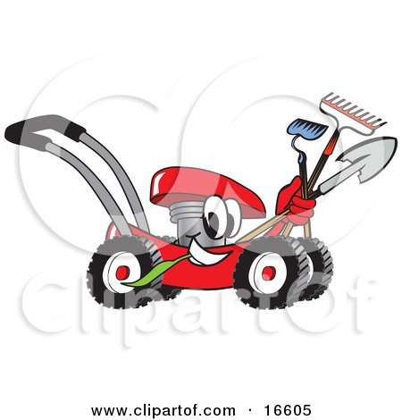 Lawn Mowing Cartoon