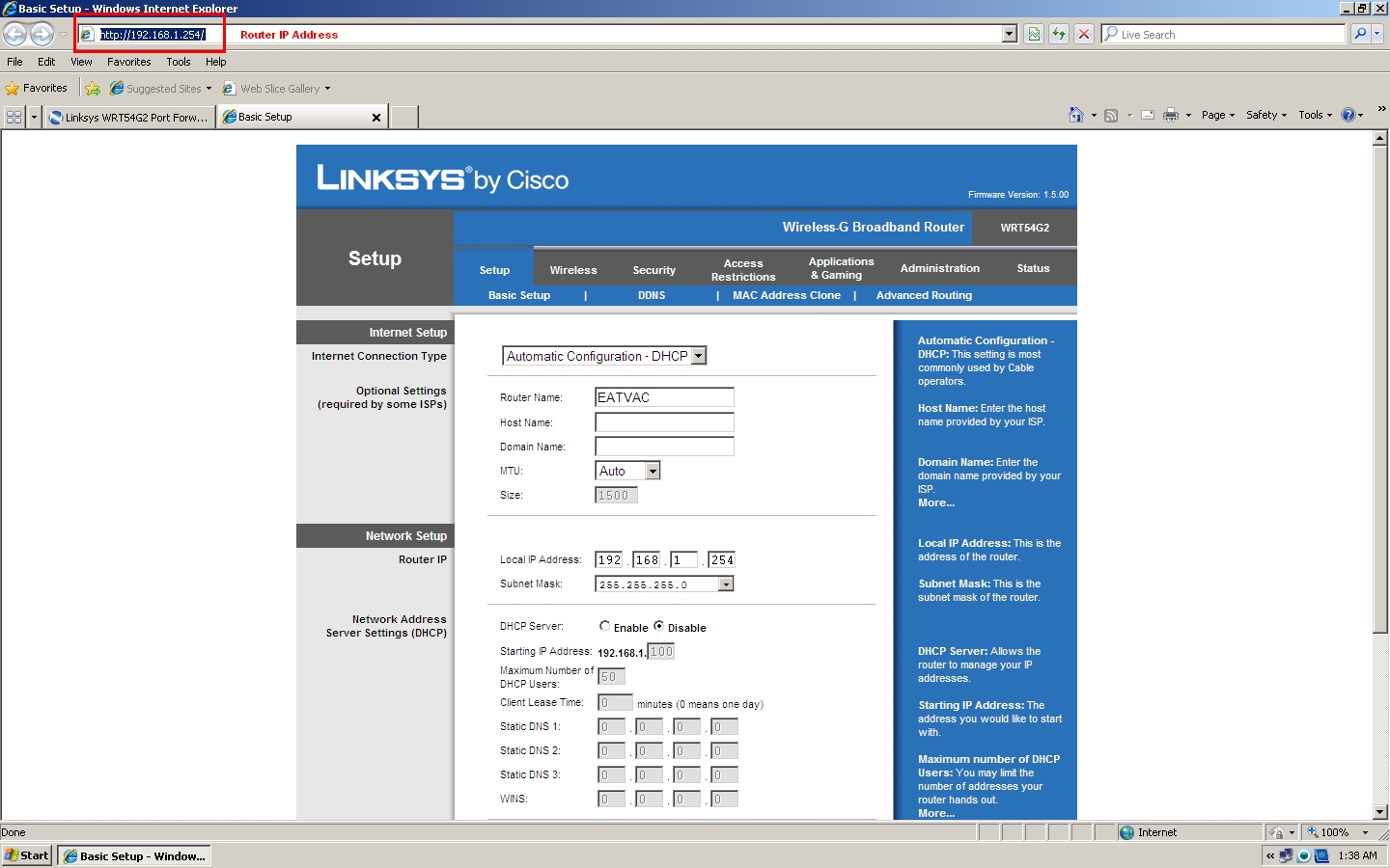 Linksys Wrt54g2 Setup Wizard Download