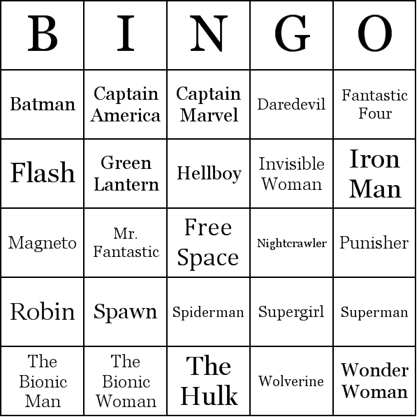 List Of Superheroes With Pictures
