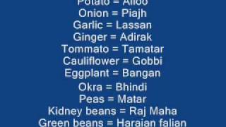List Of Vegetables Name In English
