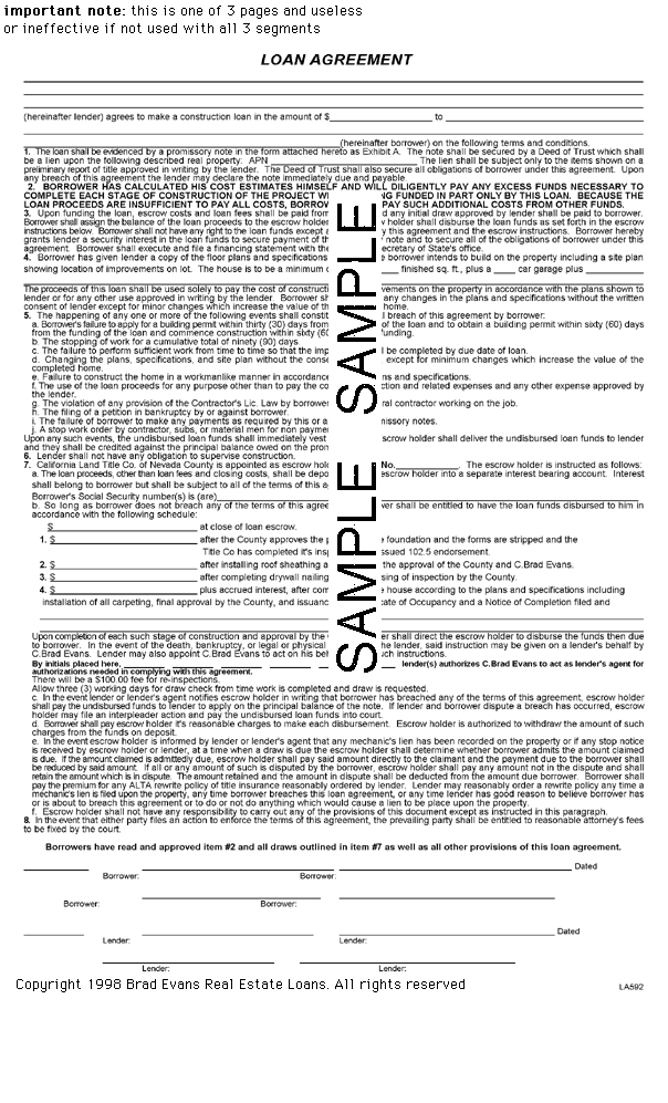 Loan Agreement Sample