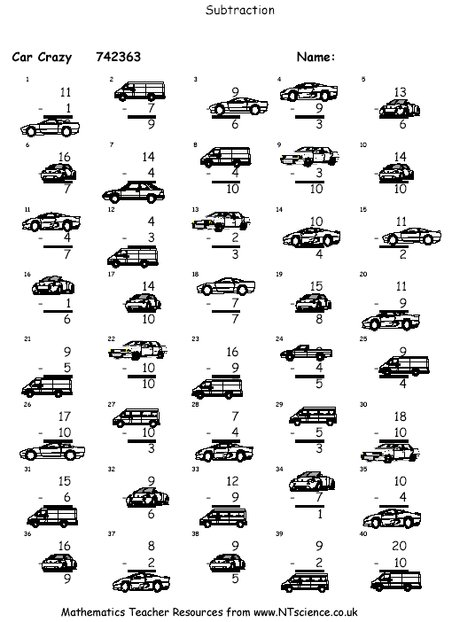 Maths Homework Sheets Ks1