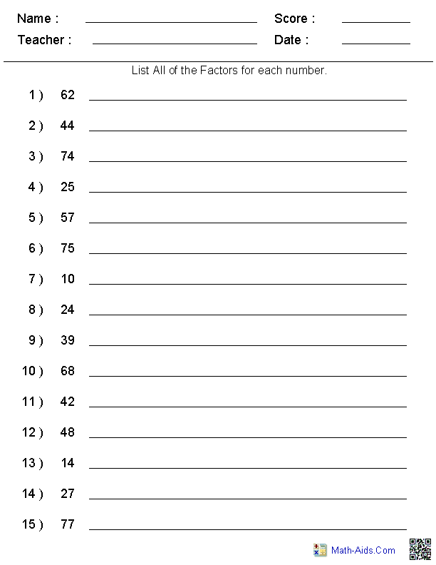 Maths Homework Sheets Ks2