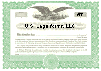 Membership Certificate Llc Sample