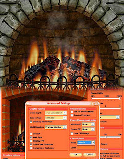 Moving Fireplace Screensaver