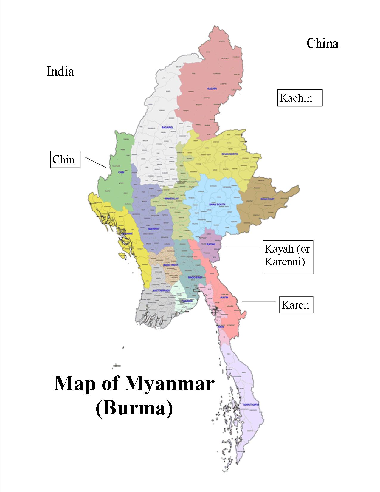 Myanmar Map