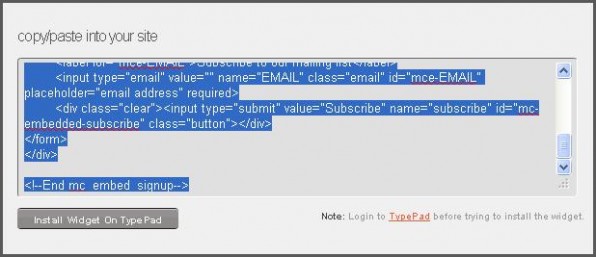 Newsletter Signup Form Code