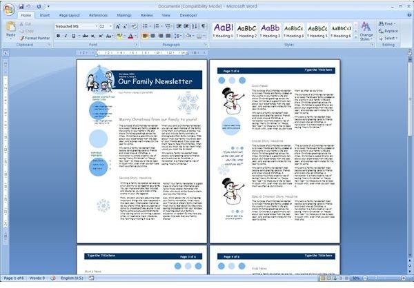 Newsletter Templates Word