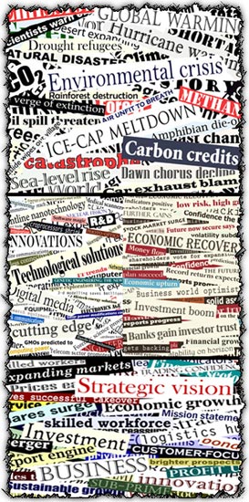 Newspaper Headlines Collage