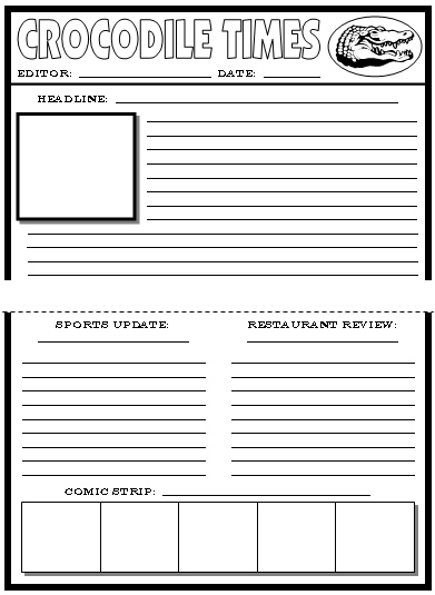 Newspaper Template For Kids