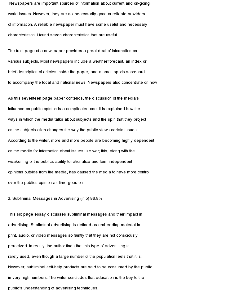 Opinion Essay
