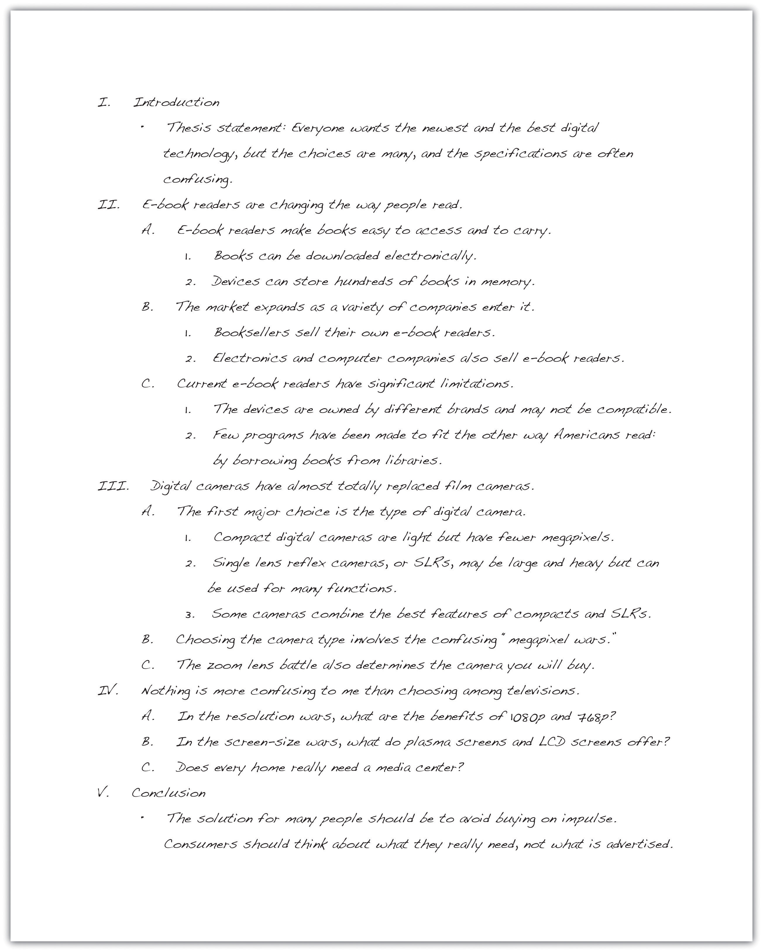 Opinion Essay Outline