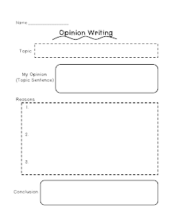 Opinion Writing Graphic Organizer Elementary