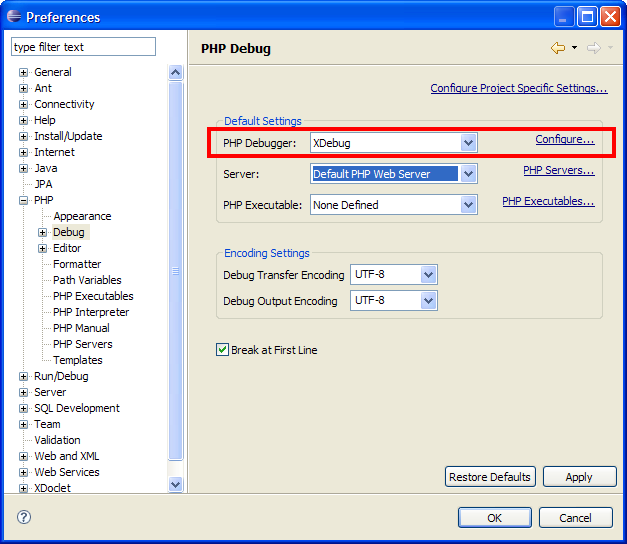 Php Debugger Eclipse Xdebug