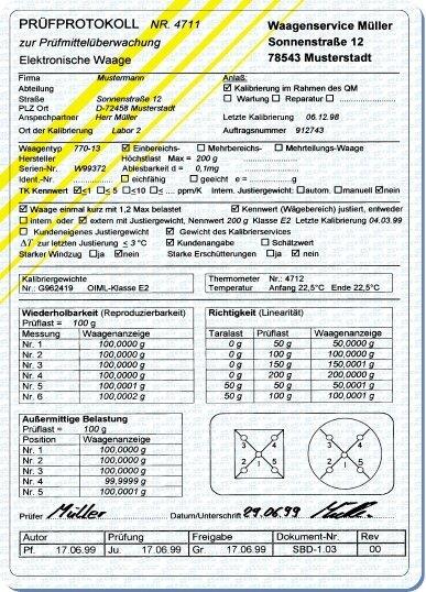 Pressure Gauge Calibration Certificate Sample