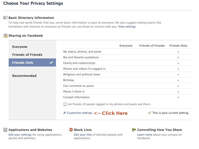 Privacy Settings