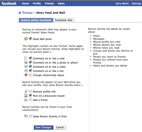 Privacy Settings