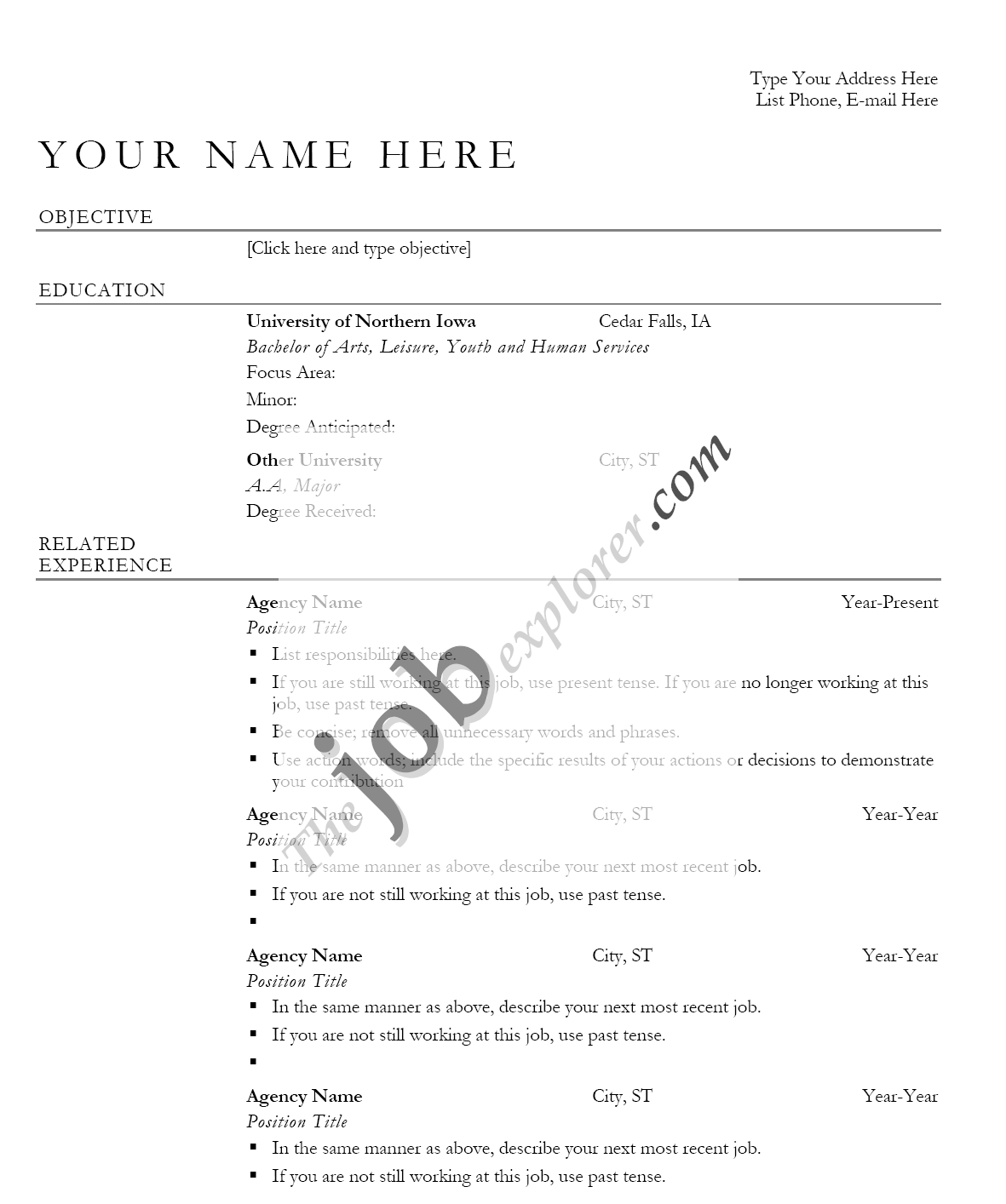 Resumes Templates